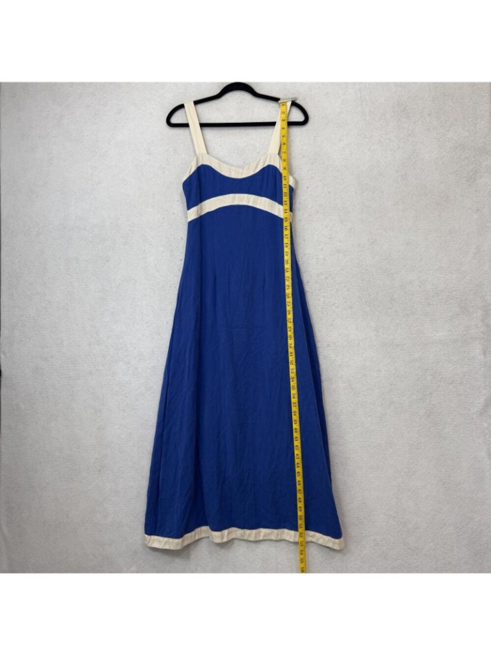 Sancia Dress Womens Small Blue Colorblock Strappy Scoop Neck Maxi Sundress - Picture 4 of 9